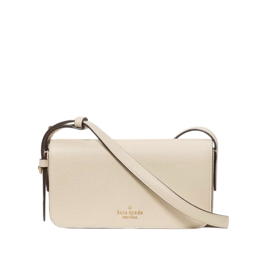 Kate Spade Neutral Cream Pebbled Leather Crossbody Bag NWT $279 MSRP - Juliette